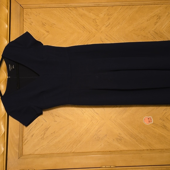 Club Monaco Size 2 Navy Blue Jumpsuit with Zippered Entry - Picture 2 of 12